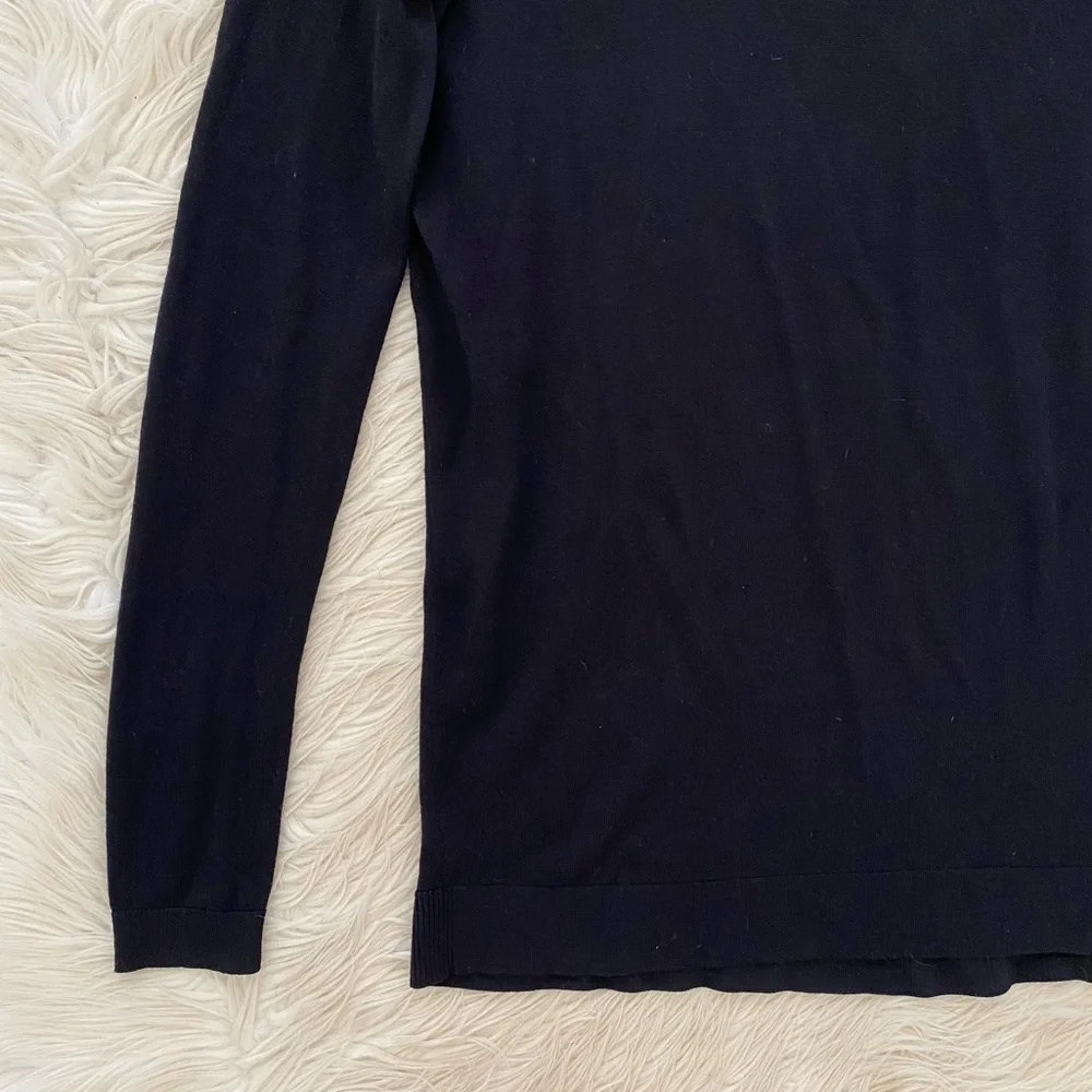 Dorothee Schumacher Navy Blue Knit Ribbon Detail Pullover Sweater - Picture 3 of 10